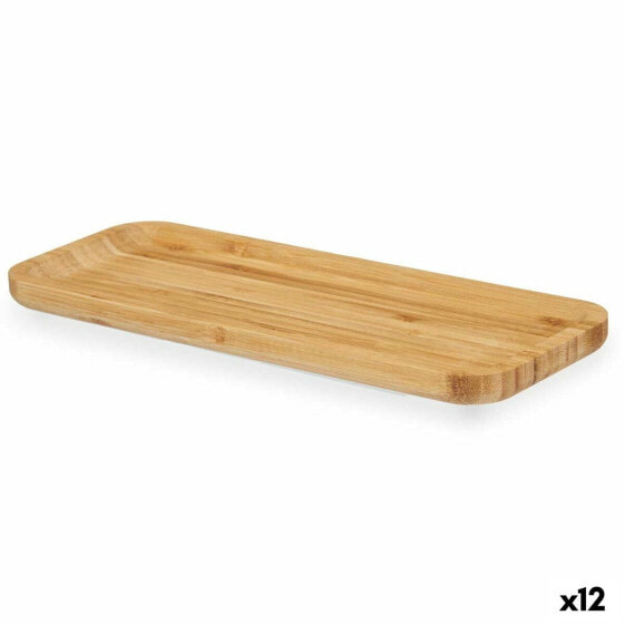 Snack tray Brown Bamboo 29,5 x 1,6 x 11,5 cm Aperitif (12 Units)