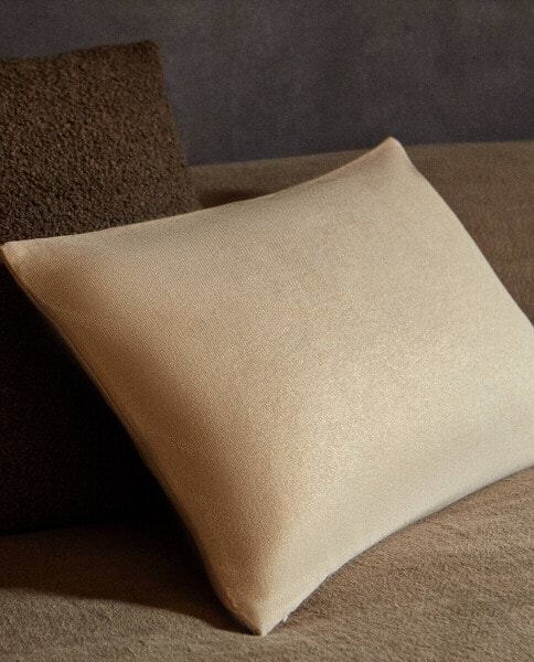 Plain linen and cotton cushion cover