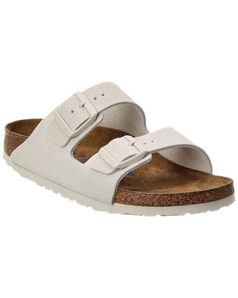 Сандали узкого кроя из замши Birkenstock Arizona BS Белые 41