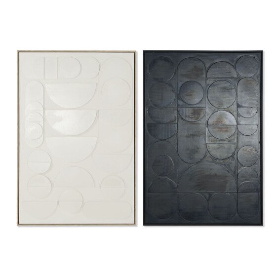 Картина Home ESPRIT Чёрный Бежевый Абстракция современный 83 x 4,5 x 123 cm (2 штук)