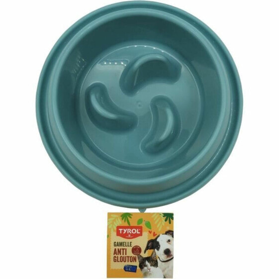 Slow Eating Food Bowl for Pets Tyrol Blue Plastic Ø 30 cm 2 L
