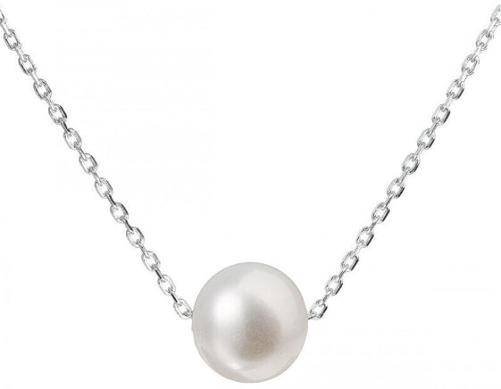 Silver Necklace With Right Pearl 2204.1