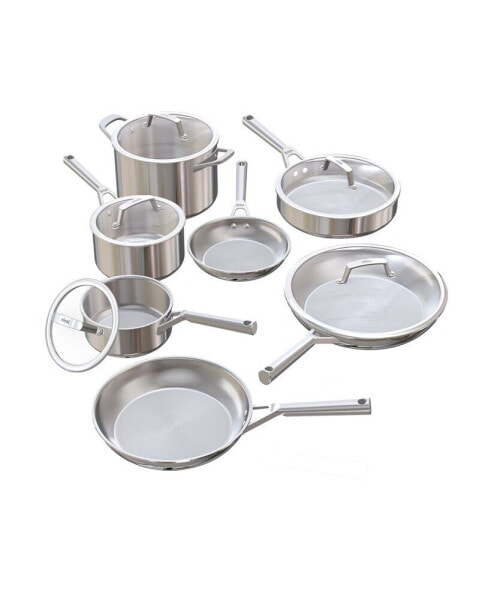 EverClad Commercial-Grade Stainless Steel Cookware 12 Piece Set