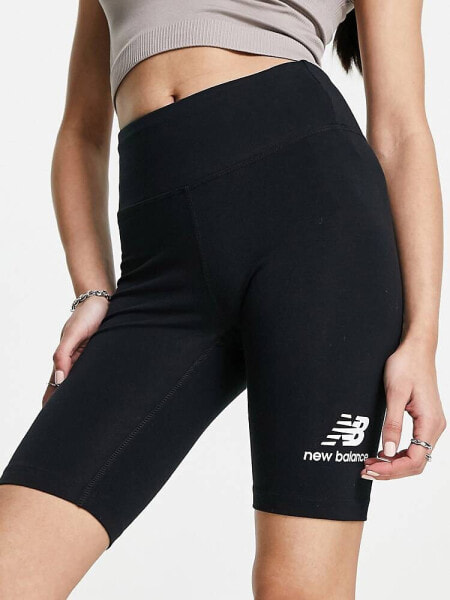 New Balance core legging shorts in black