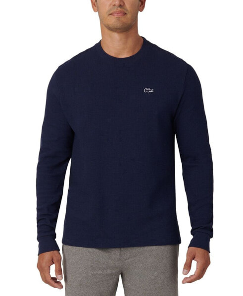 Men's Waffle-Knit Thermal Sleep Shirt