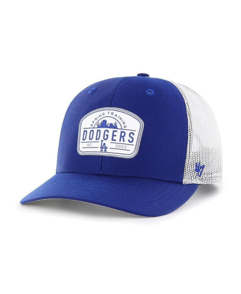 Бейсболка Trucker Snapback '47 Brand Los Angeles Dodgers 2022 Весенний тренировочный Royal, White