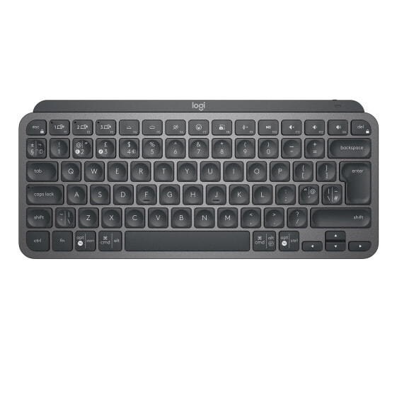 Logitech MX Keys Mini Minimalist Wireless Illuminated Keyboard - Mini - RF Wireless + Bluetooth - QWERTY - LED - Graphite