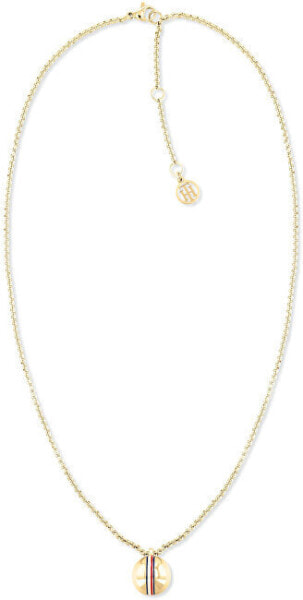 Charming gilded necklace with pendant 2780492