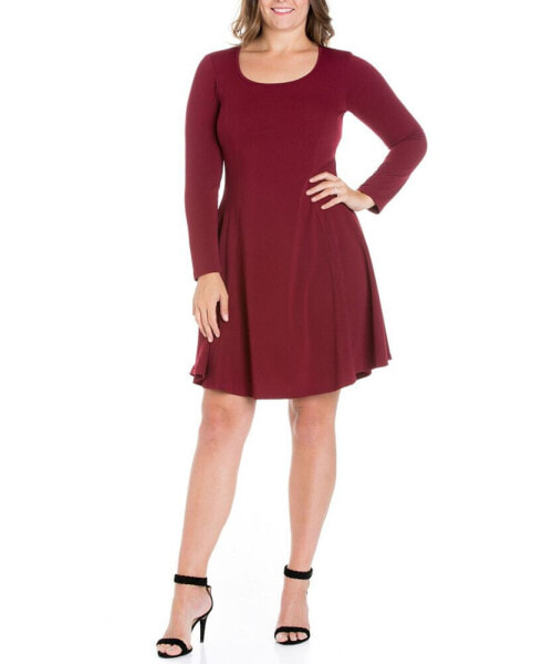 Women's Plus Size Fit and Flare Skater Dress