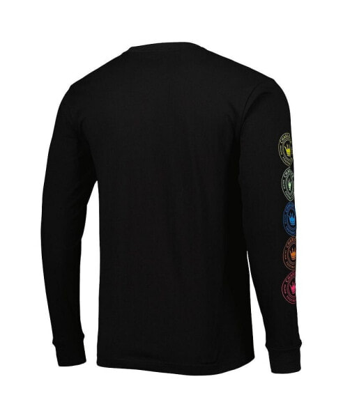 Men's Black Charlotte FC Papel Picado Long Sleeve T-shirt