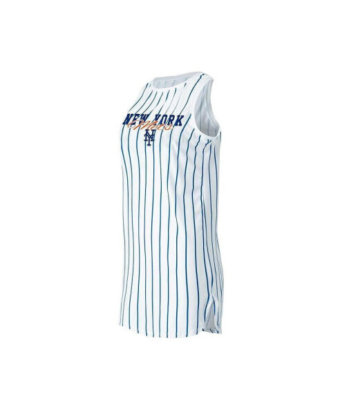 Пижама Concepts Sport женская белая с полосками New York Mets Reel Sleeveless