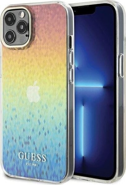 Guess Guess GUHCP12MHDECMI iPhone 12/12 Pro 6.1" wielokolorowy hardcase IML Faceted Mirror Disco Iridescent