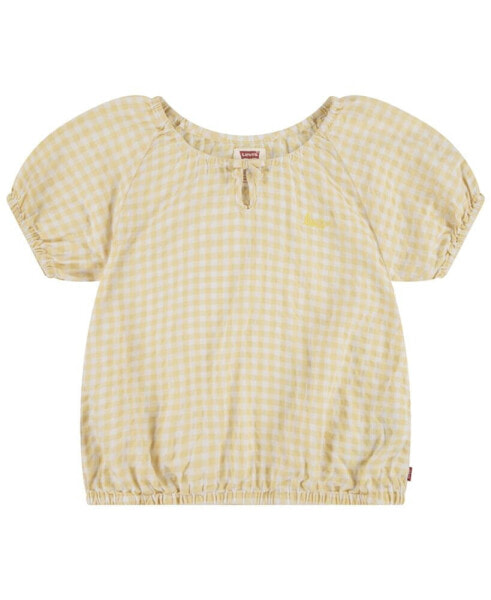 Блузка Levi's Gingham Checkered-Print Peasant