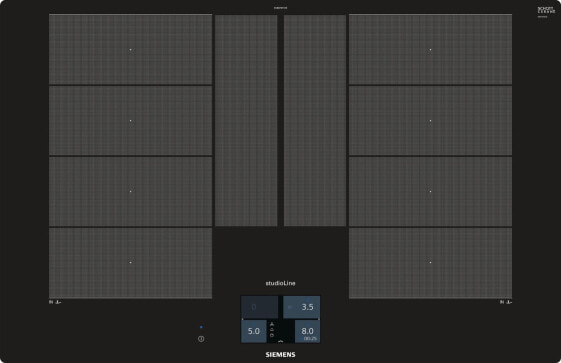 Siemens EX801KYW1E - Black - Built-in - Zone induction hob - Glass-ceramic - 4 zone(s) - 4 zone(s)