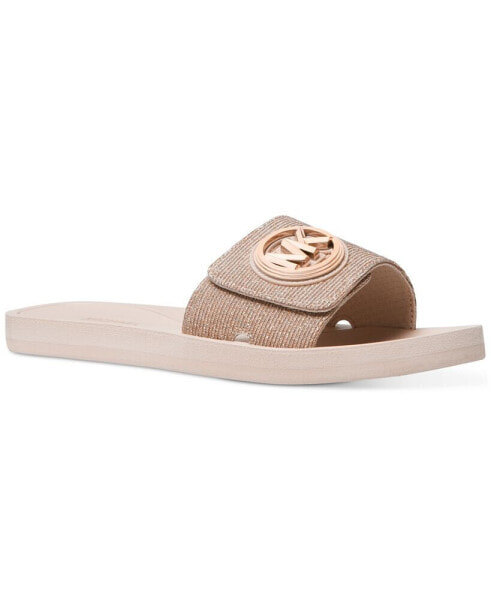 Women’s MK Charm Pool Slide Slip-On Flat Sandals