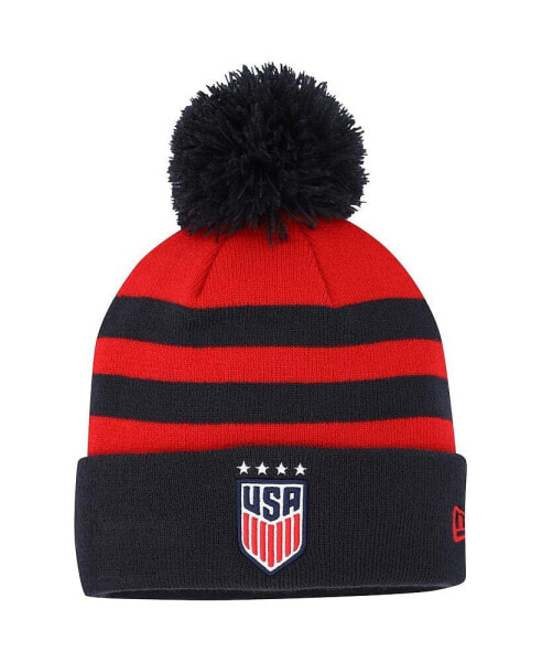 Men's Red USWNT Team Cuffed Knit Hat with Pom