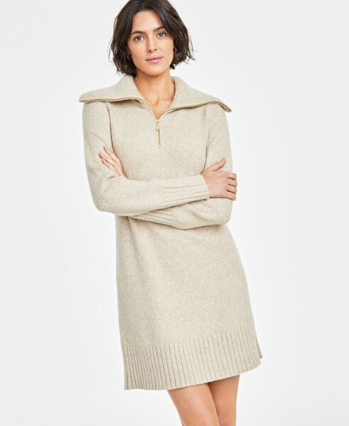 Women's Half-Zip Sweater Dress, Created for Macy's