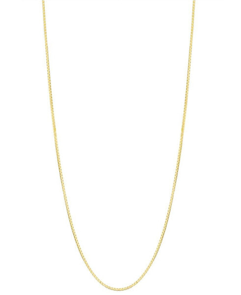 18" Box Chain Necklace (3/4mm) in 14k Gold