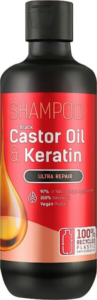 Haarshampoo Black Castor Oil & Keratin