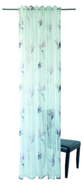 Gardine transparent mehrfarbig Floral