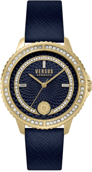 Versus by Versace Damen Armbanduhr Montorgueil 38 mm Armband Leder VSPLM3421