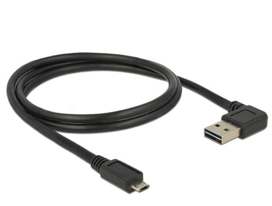 Кабель USB 2.0 Delock 85165 - 1 м - USB A - Micro-USB B черный