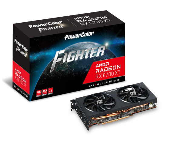 PowerColor AXRX 6700XT 12GBD6-3DH - Radeon RX 6700 XT - 12 GB - GDDR6 - 192 bit - 7680 x 4320 pixels - PCI Express 4.0 - Графическая карта