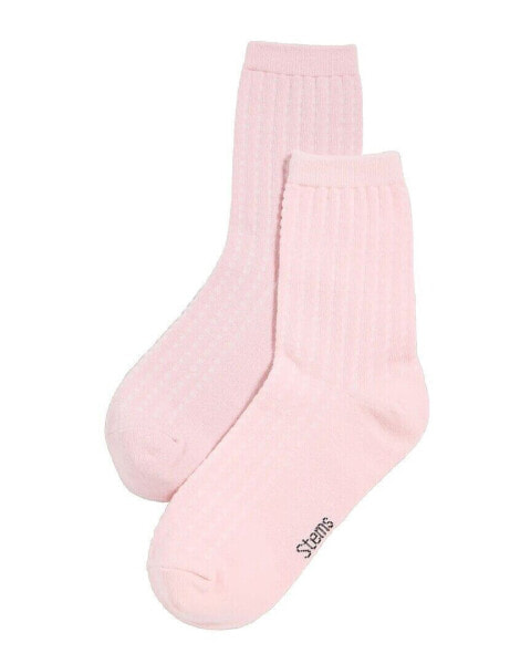 Stems Set Of 2 Waffle Knit Sock Women's Os