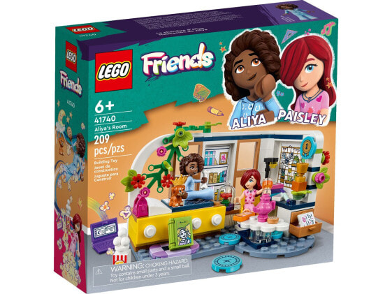 Конструктор LEGO Friends - Aliya's Room, модель 41740,  игрушка с фигуркой пейсли и щенком, 6+ лет
