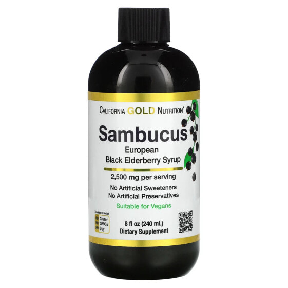 Фруктово-ягодный напиток California Gold Nutrition Adult Sambucus Elderberry 240 мл