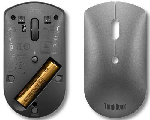 Lenovo ThinkBook - Ambidextrous - Optical - Bluetooth - 2400 DPI - Grey