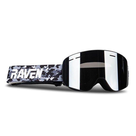 Raven Edge VentMax Magnetic Snowmobile Goggles Camo-White