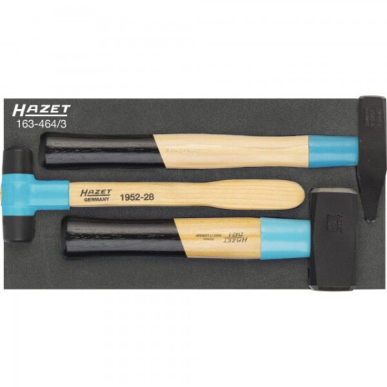 HAZET 163-464/3 - Hammer set - Wood - Black - Blue - Wood - 172 mm - 342 mm