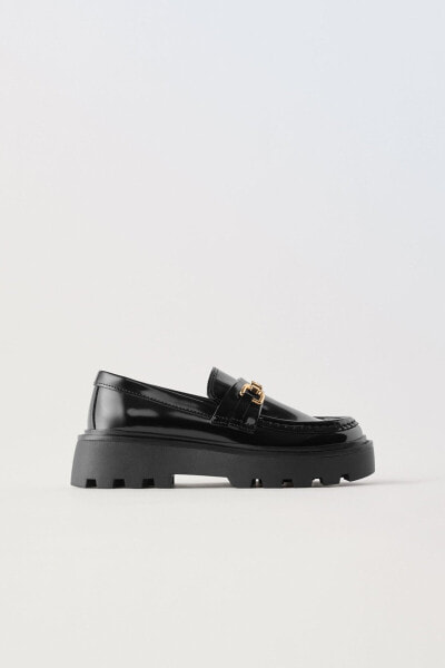 Patent-finish loafers