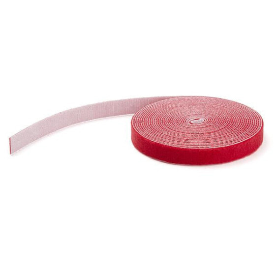 StarTech.com 50ft Hook and Loop Roll - Cut-to-Size Reusable Cable Ties - Bulk Industrial Wire Fastener Tape /Adjustable Fabric Wraps Red / Resuable Self Gripping Cable Management Straps - Hook & loop cable tie - Nylon - Red - -10 - 80 °C - 15200 mm - 19 mm