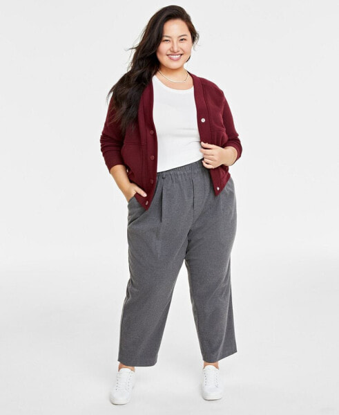 Брюки женские On 34th Plus Size Brushed Relaxed Ankle Pants