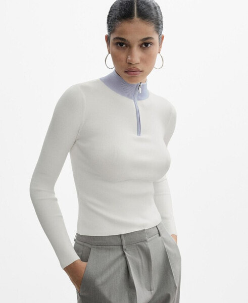 Women's Zip Neck Jumper