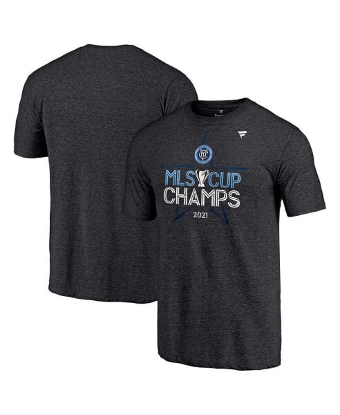 Men's Heathered Charcoal New York City FC 2021 MLS Cup Champions Locker Room T-shirt