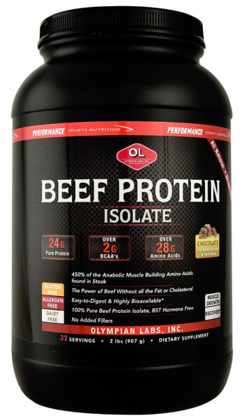 Olympian Labs Beef Protein Isolate Chocolate -- 2 lbs