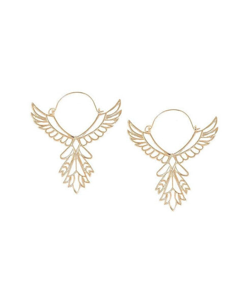 Women's Wing Hoop Earrings