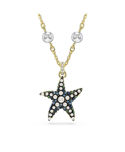 Crystal Swarovski Imitation Pearls, Starfish, Multicolored, Gold-Tone Idyllia Pendant Necklace