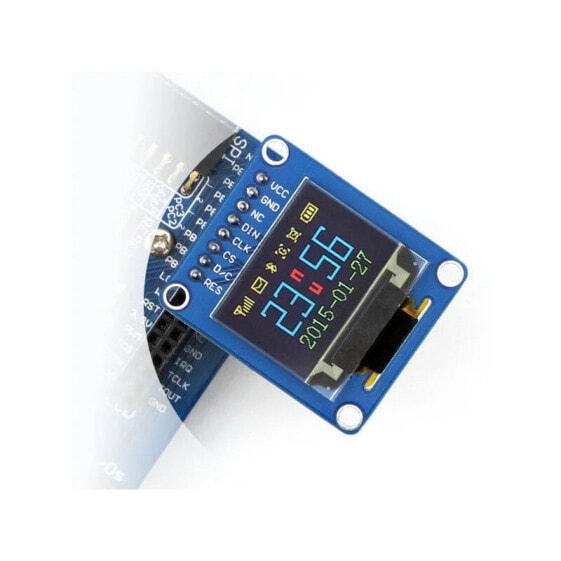 Электроника waveshare Графический цветной OLED-дисплей 0,95" (B) 96x64px SPI - прямые коннекторы - Waveshare 10514