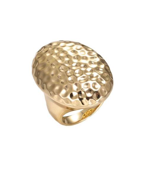 Indented Puffy Statement Oval Ring