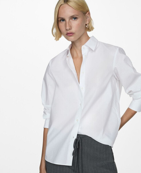 Women's Regular Cotton Lyocell-Blend Shirt