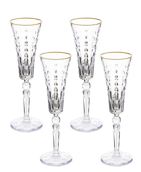 Marilyn Gold-Tone Flutes, Set of 4