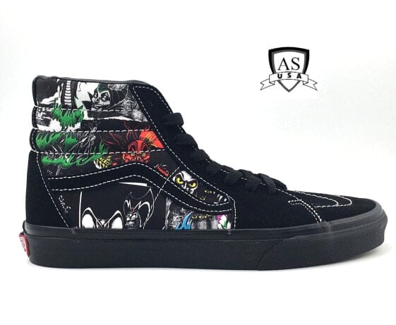 Vans x Disney Sk8-Hi Disney 100 Villains Black Sneaker Men's Size 8.5, 9 New