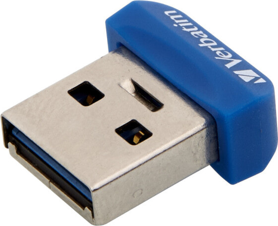 USB флеш-накопитель Verbatim 98711 Store 'n' Stay NANO - 64 ГБ - USB 3.0 - Blue - 3.2 Gen 1 (3.1 Gen 1) - Cap - 3 г