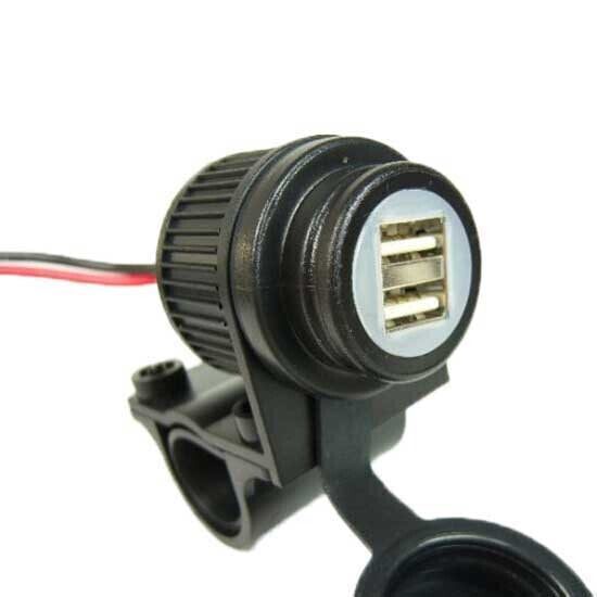 TOURATECH For 22 mm/25 mm Handlebar Dual USB Socket