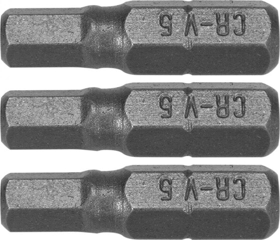 Dedra Końcówki wkrętakowe Hex H5x25mm, 3szt blister (18A04H50-03)