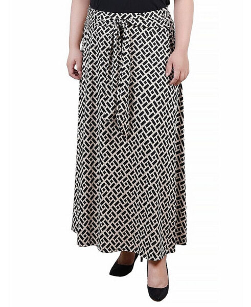 Юбка NY Collection Maxi with Sash Waist Tie